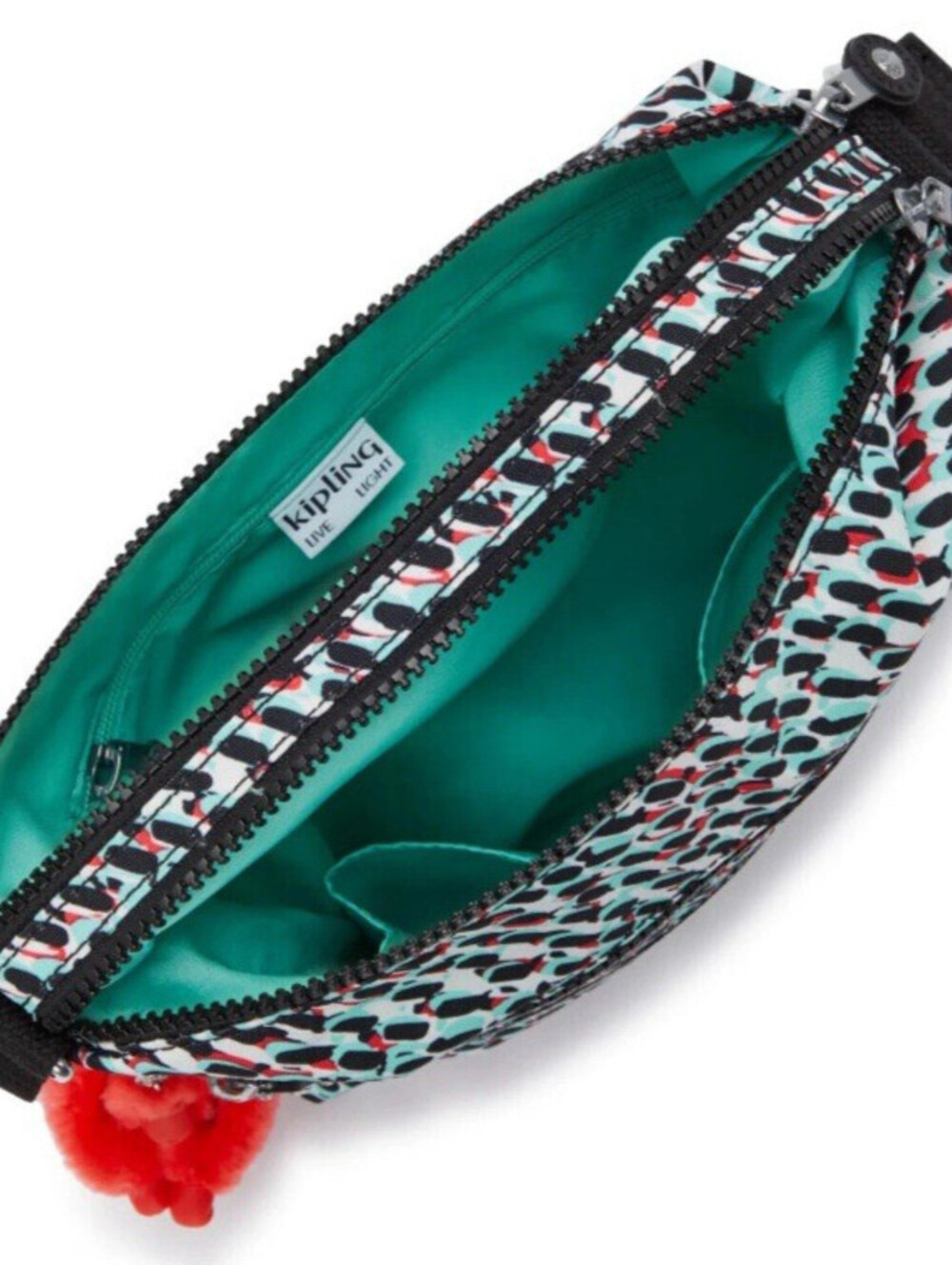 Kipling Alvar HB6141 Abstract Print Crossbody Shoulder Bag Monkey & Zippers